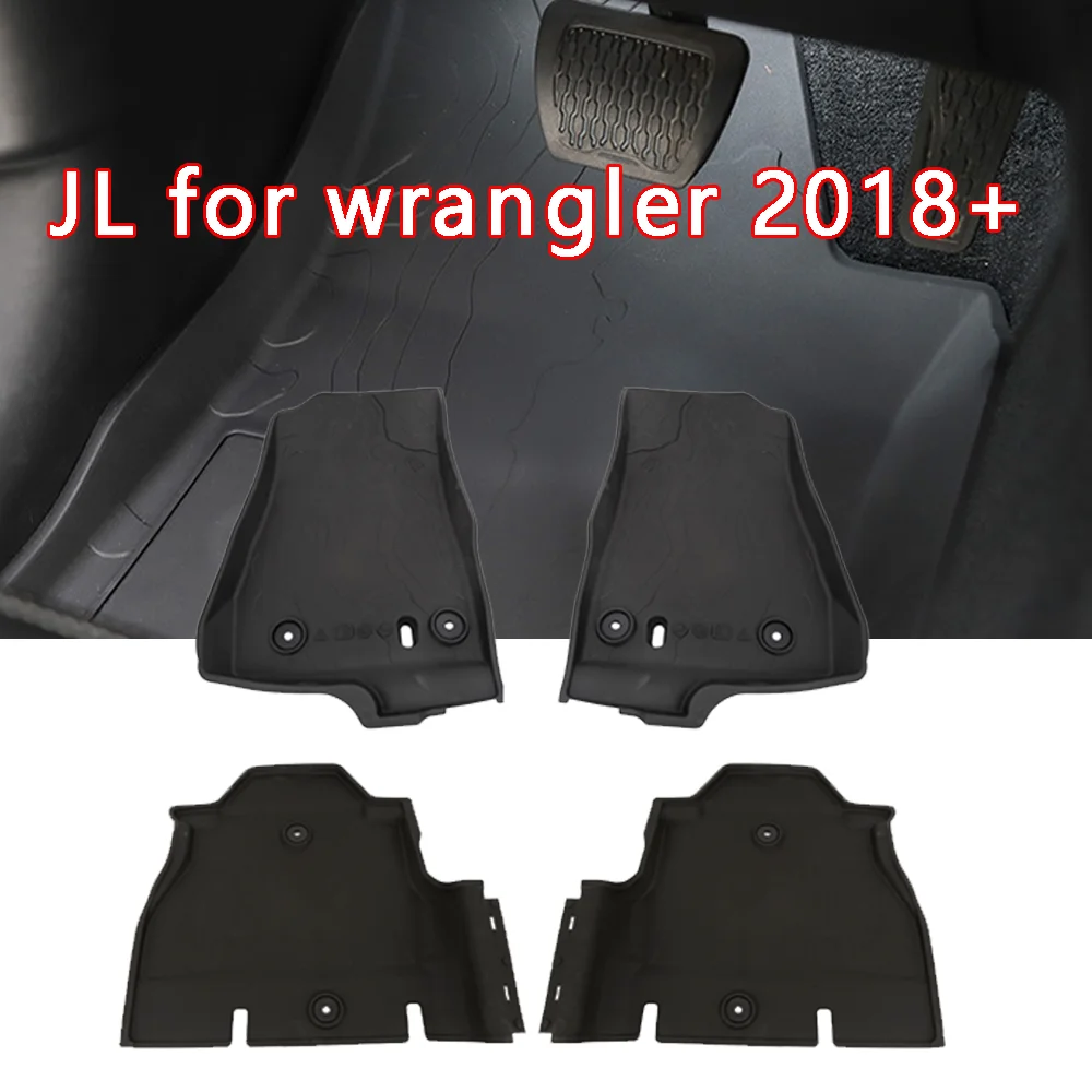 

SXMA JL1004 Floor Mats Car Mat TPE All Weather Custom 1st & 2nd Row Full Set Car Liners for Jeep JL for Wrangler 2018+