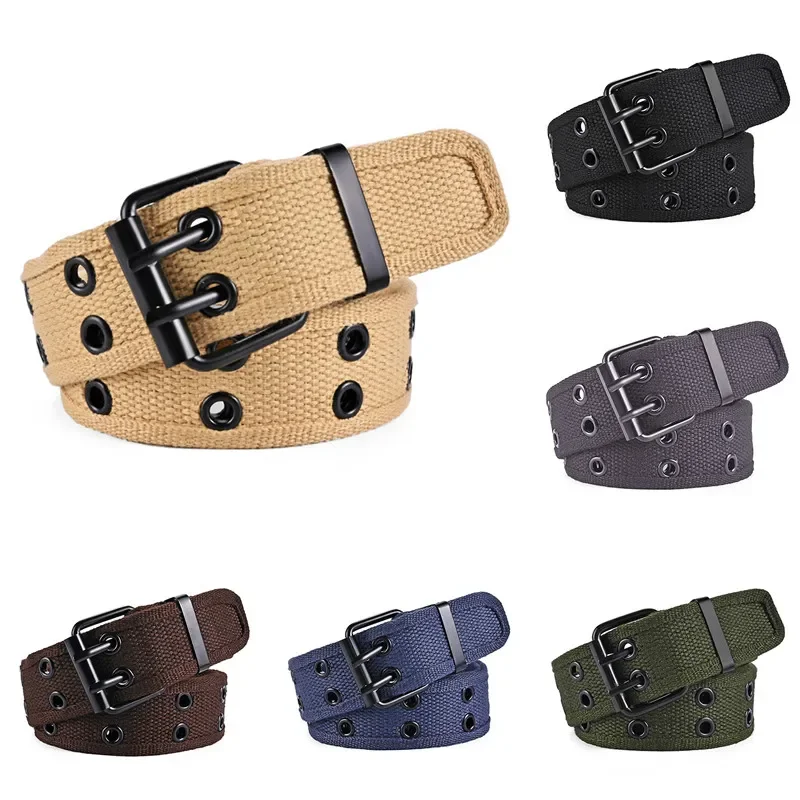 Ceinture en toile pour hommes, boucle ardillon en métal de luxe, ceintures tressées en Nylon tactique de l'armée pour femmes et jeans, sangle militaire de haute qualité pour hommes