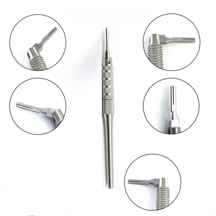 1 pièce réglable 180 ° Poignée de scalpel # 3 instruments chirurgicaux médicaux dentaires