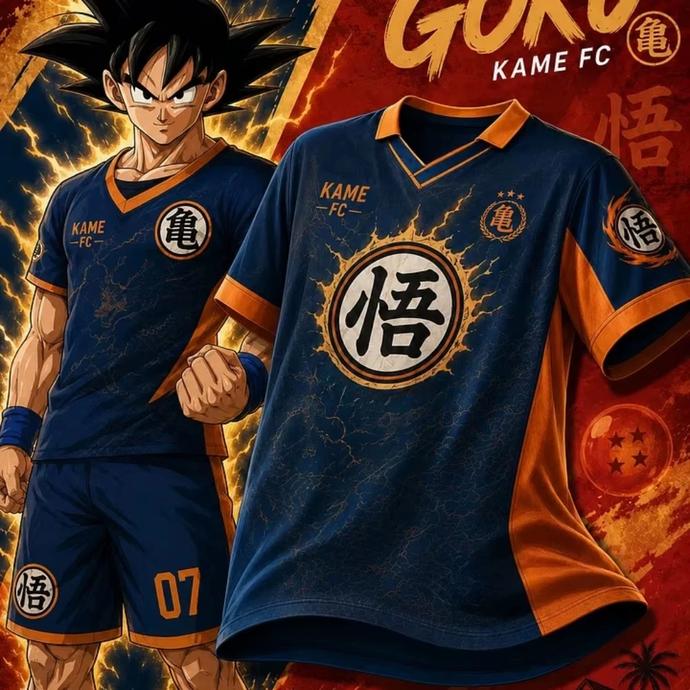 2026 Neue Sonderedition Dragon Ball Goku Kurzarm-Poloshirt mit Kragen für Herren/Kinder, Übergroßes Sport-T-Shirt ﻿ – Detail 3