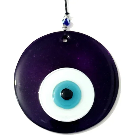 Mixperi Purple Color Handmade Evil Eye Beads Glass Wall Ornament Souvenirs