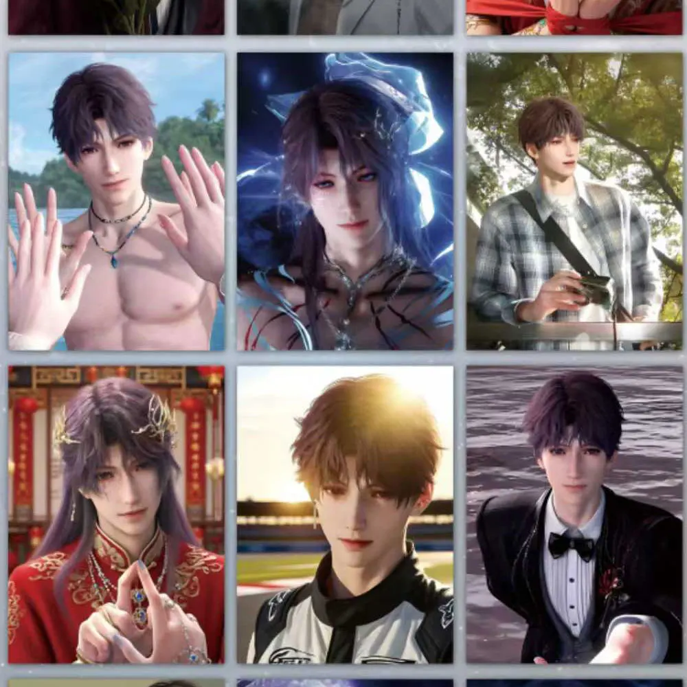 الحب والمساحة العميقة بطاقات جمع لقاء جميلة كول وينشوانغ 300 زائد تصاميم 63x88 مللي متر أنيمي أوتومي لعبة قسط