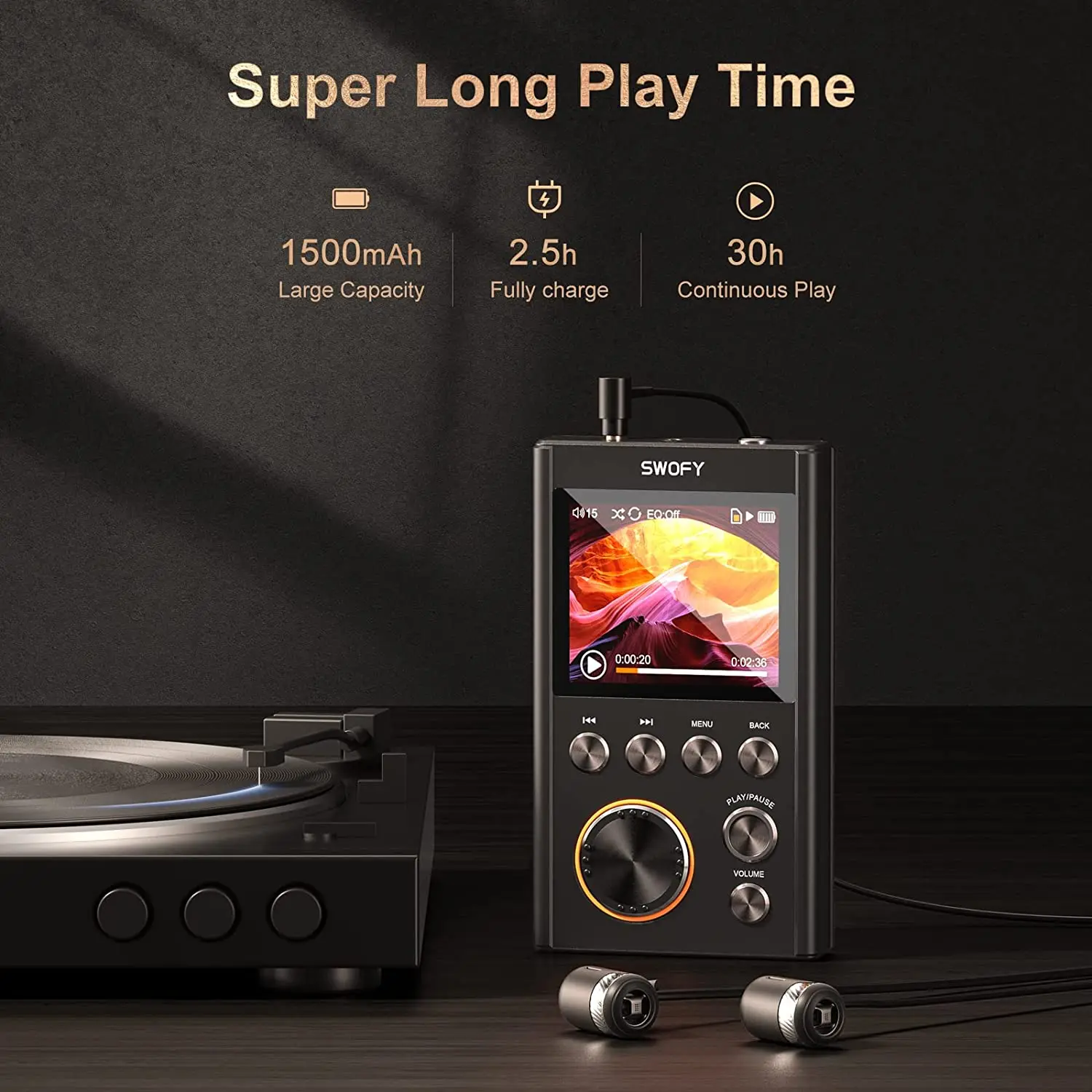 64GB HiFi MP3 player, high-resolution DAC with DSD high-resolution 