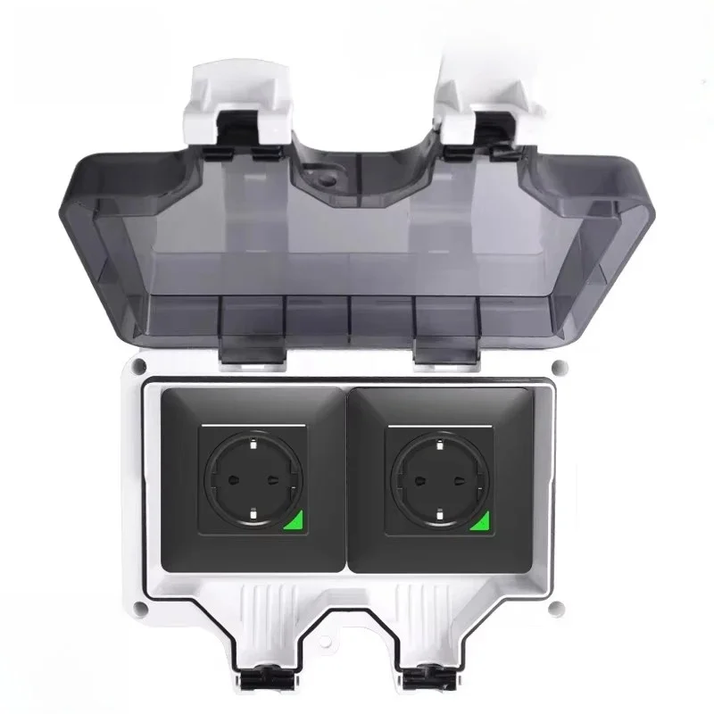 Coswall Tuya Zigbee / WIFI IP66 Waterdicht EU FR UK Universele stopcontacttijdschakelaar Programmeerbaar met stroombewakingsfunctie - afbeelding 2