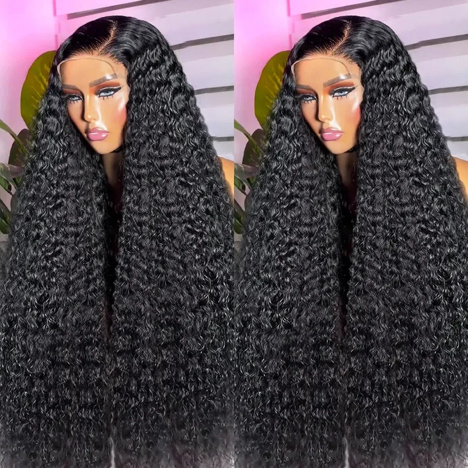 

300% 36 Inch 13x6 Hd Transparent Curly Deep Wave Lace Frontal Wigs Brazilian Hair Wear Go Glueless Wigs 13x4 Lace Wig For Women