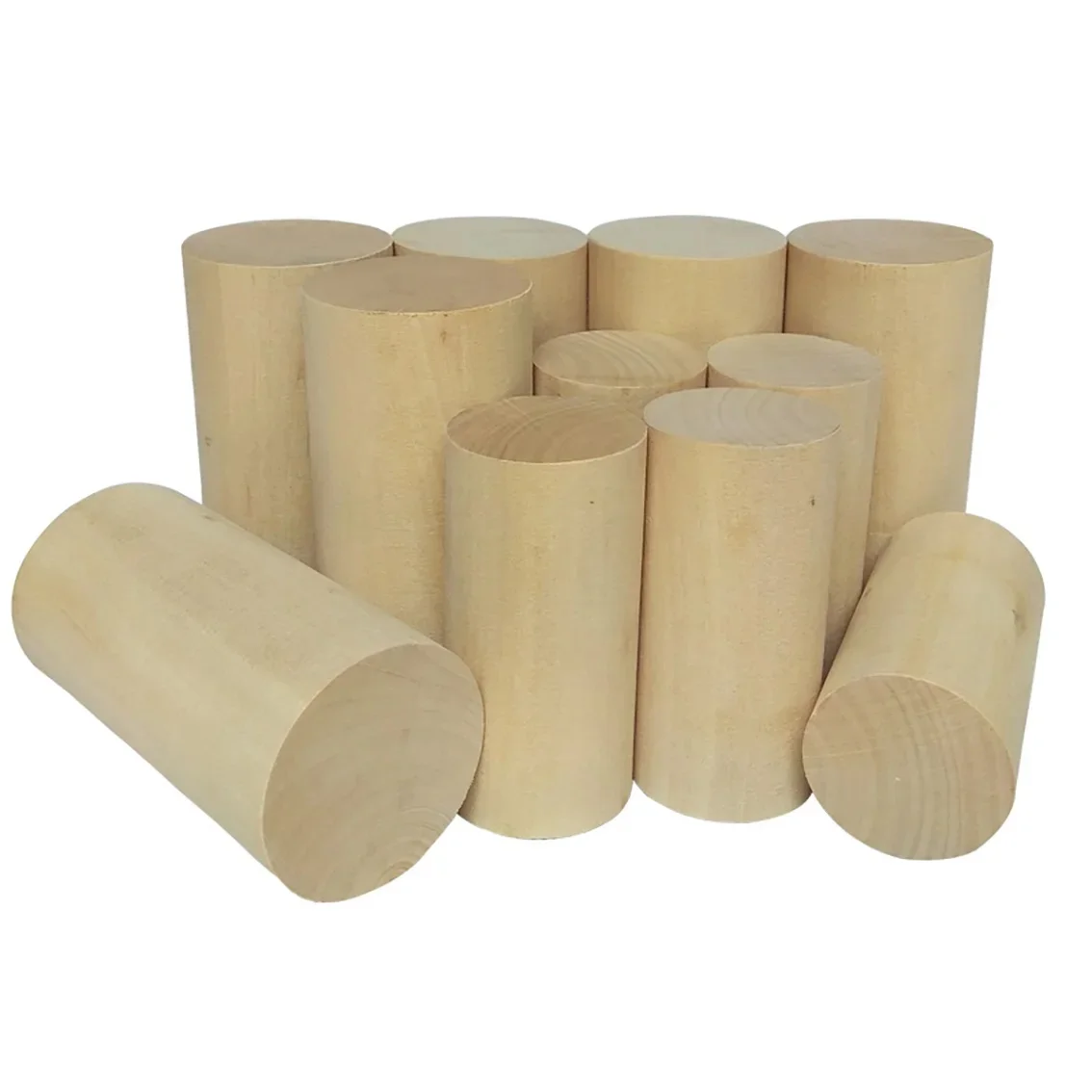 Bande Ronde en Bois Massif, 1/2/3/5 Pièces, Longueur 30-100mm, Diamètre 30/40/50mm, Accessoires pour Modèles de Bricolage