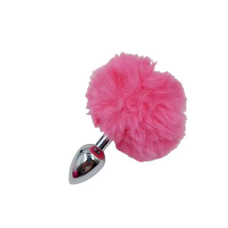 Tomada anal pompom pulucia com base de prata