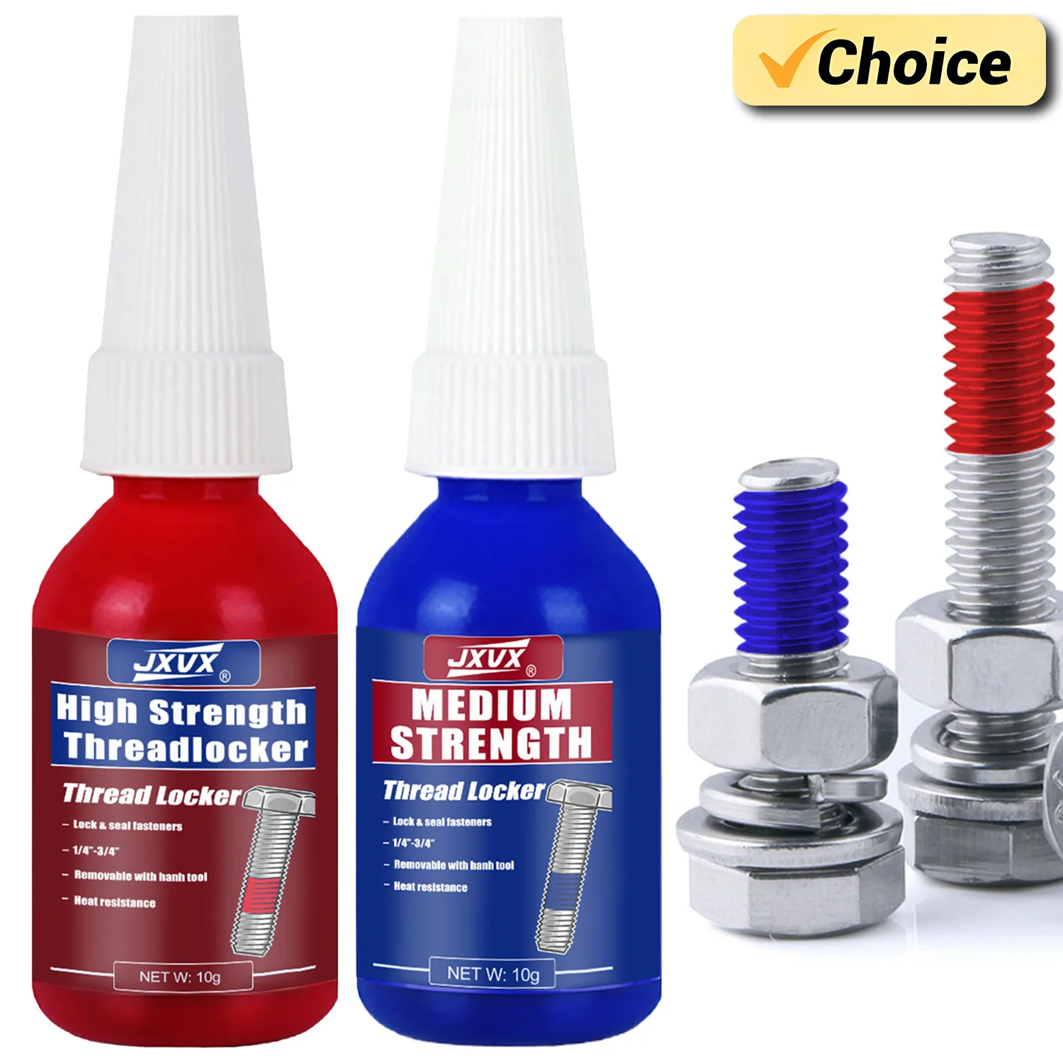 

10g Threadlocker Screw Quick Drying Screw Agent Thread Fluid Strong Anti-slip Thread Fastening Anaerobic Adhesive Nuts, Bolts.