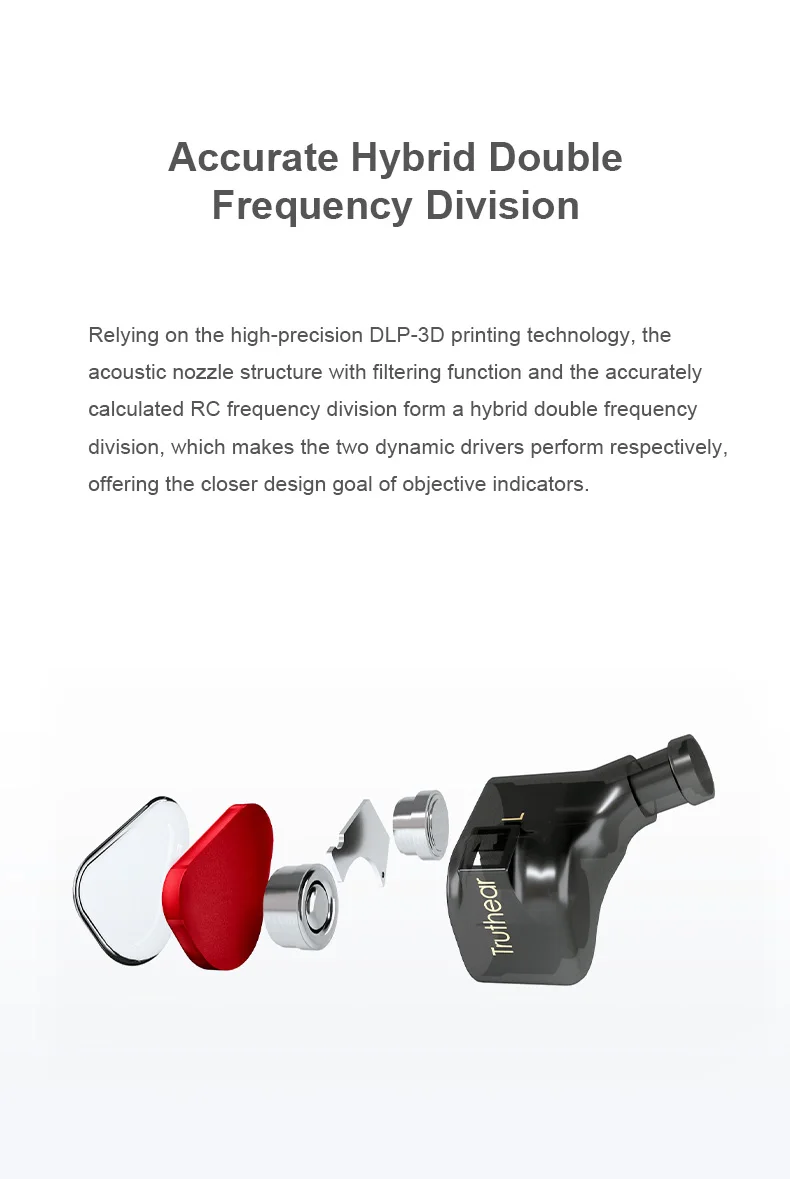 TRUTHEAR X Crinacle ZERO:RED Dual Dynamic Drivers In-Ear-Kopfhörer mit 0,78 2-Pin-Kabel – Detail 6