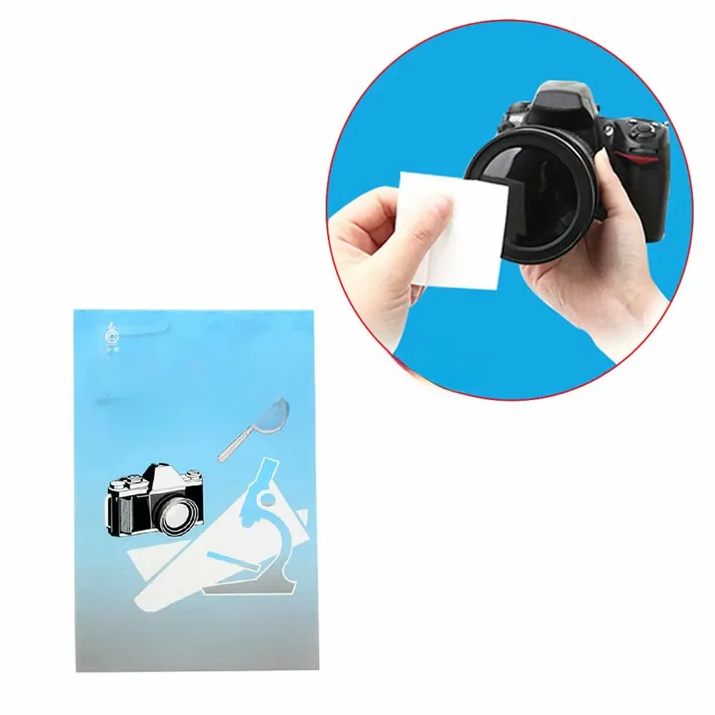 OOTDTY 1 Pc 50 arkuszy miękki aparat fotograficzny optyka czyszczenie tkanek czyste papierowe chusteczki broszura — zdjęcie 2