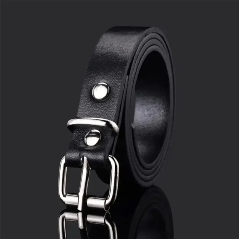 Kinderen PU lederen riemen jongens meisjes kind tailleband tailleband metalen gesp voor jeans broek broek jurk verstelbare riem - afbeelding 2