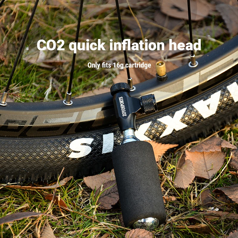 ZOYOSPORTS CO2 Inflator for Presta Schrader Valves Bike Tire Pump with Insulated Sleeve Lightweight Portable No CO2 Cartridge - Image 2
