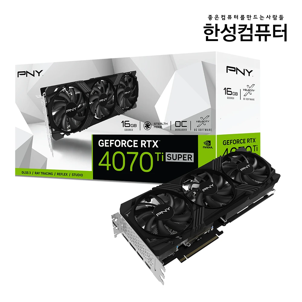 [한성] PNY GeForce RTX 4070 Ti SUPER VERTO OC D6X 16GB TF