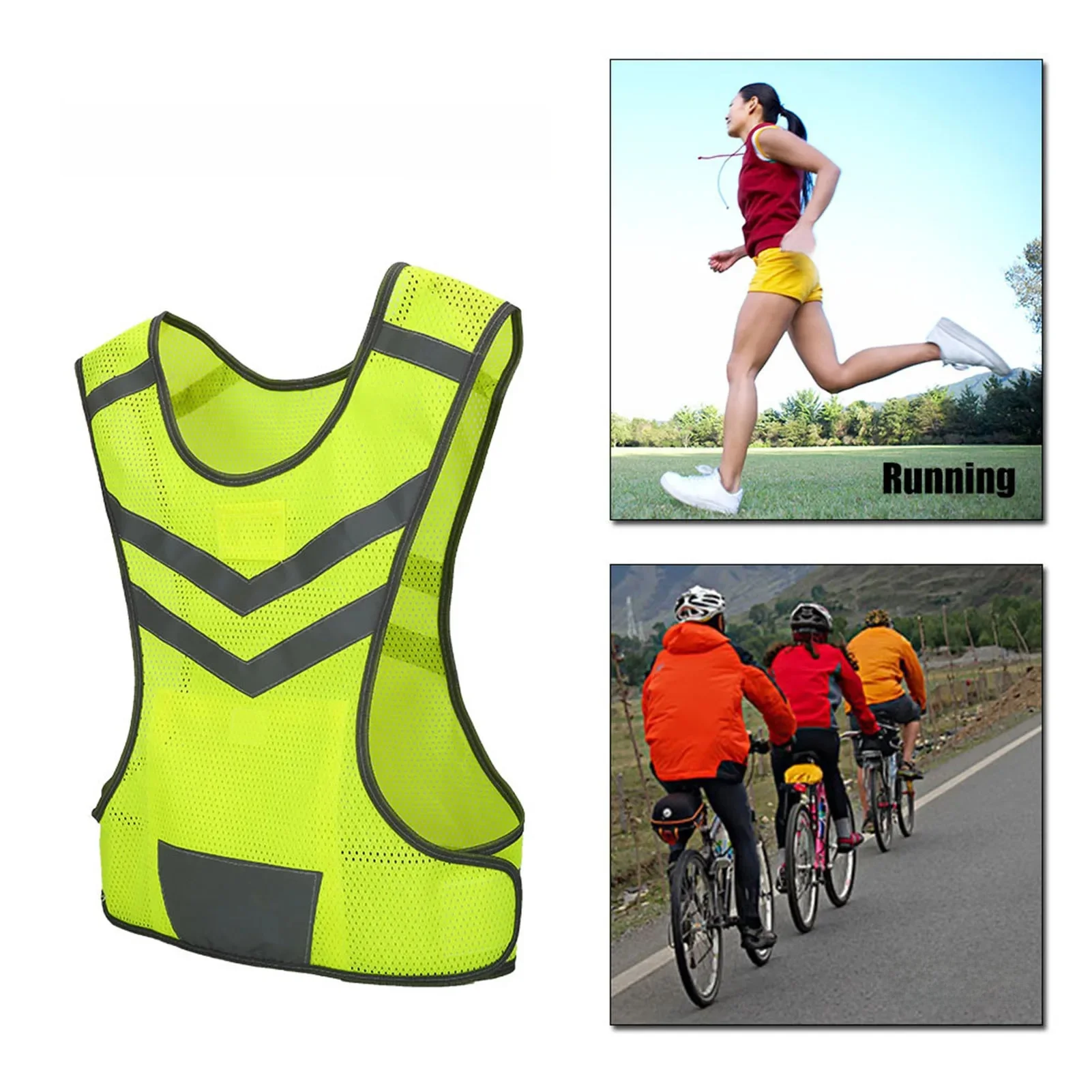 AliExpress NONE High Visibility Reflective Vest Working Clothes Motorcycle Cycling Sports Outdoor Reflective Safety Clothing Reflective Jacket
