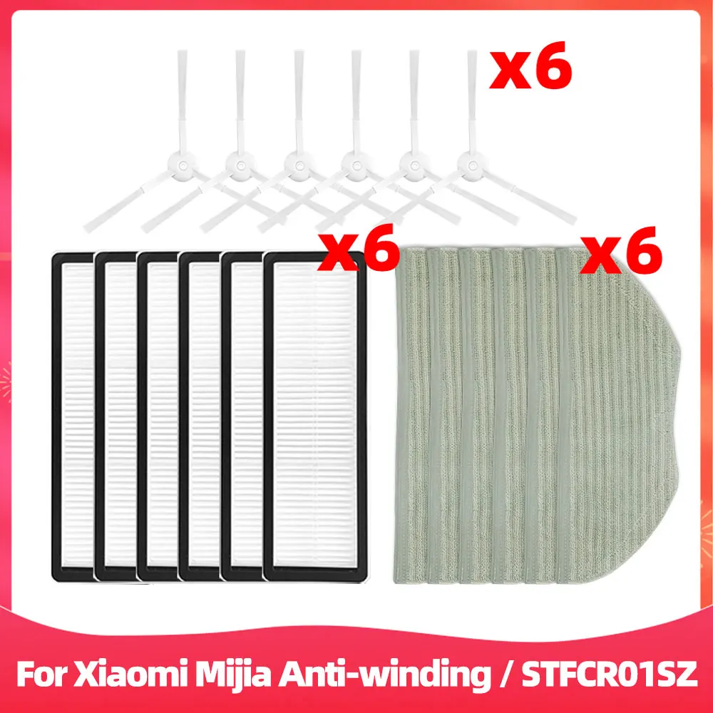 Fit For Xiaomi Robot Vacuum S10T / STFCR01SZ Side Brush Hepa Filter Mop Cloths Rag Robot Vacuum Cleaner Accessories Spare Part