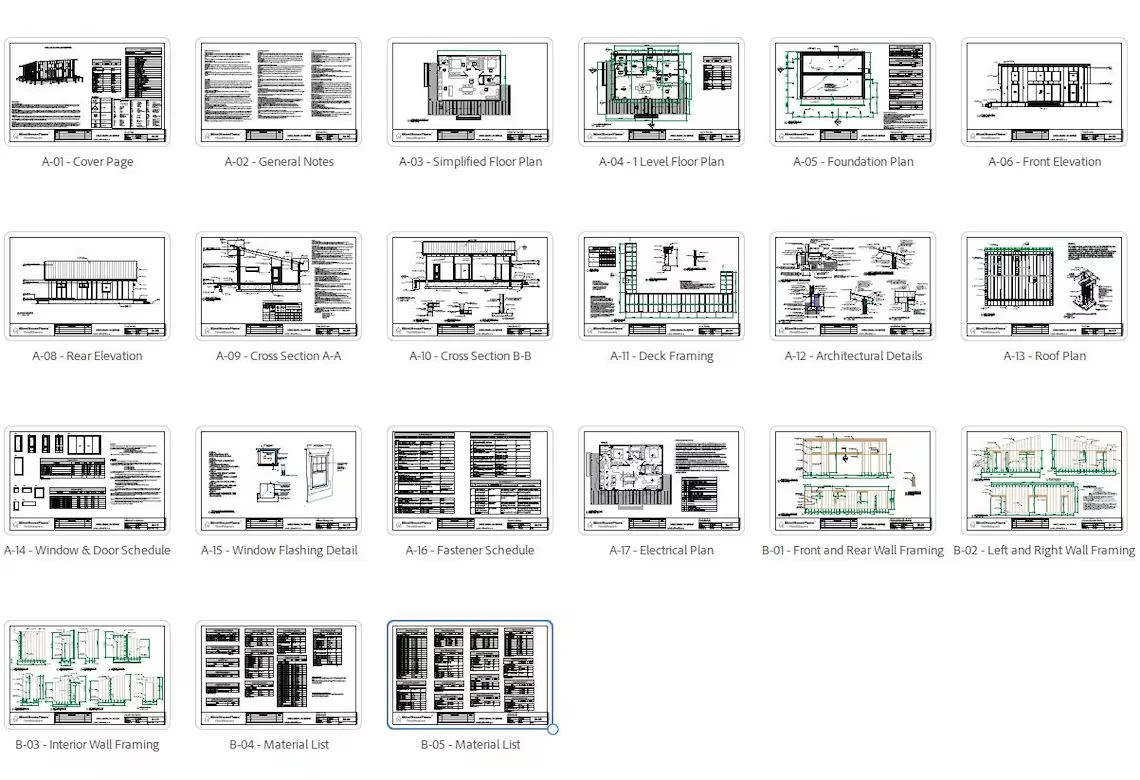 Plany budowy nowoczesnej kabiny typu lean-to o wymiarach 26'x36' z nadrukiem. |   Plany architektoniczne domku na działce z werandą do samodzielnego wykonania (bez materiałów)