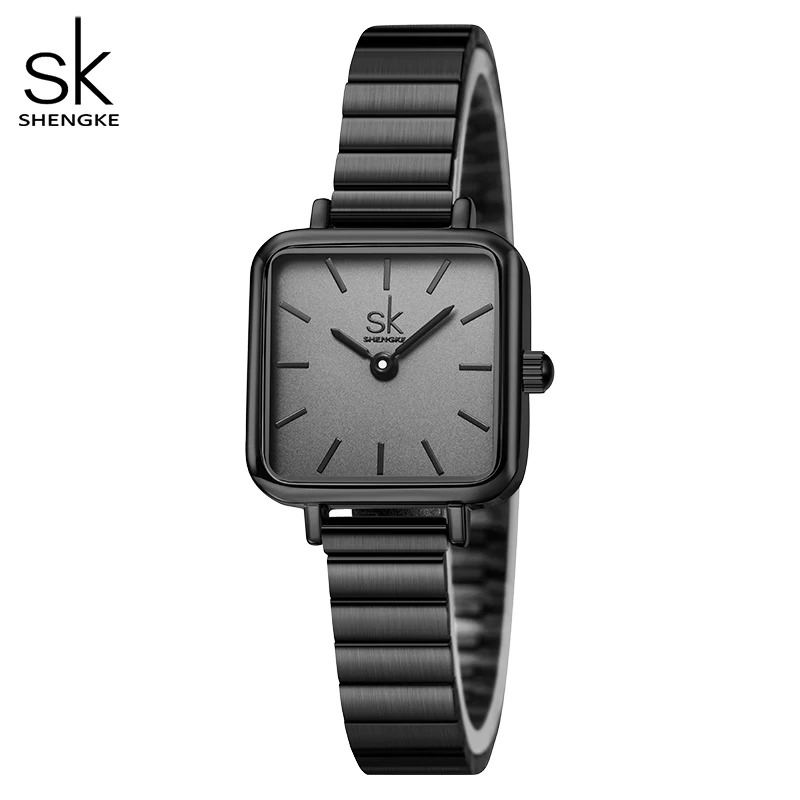 Shengke 2022 New Watch For Women Elegant Square Dial Montre Femme Adjustable Strap Luxury Japanese Quartz Relogio Feminino