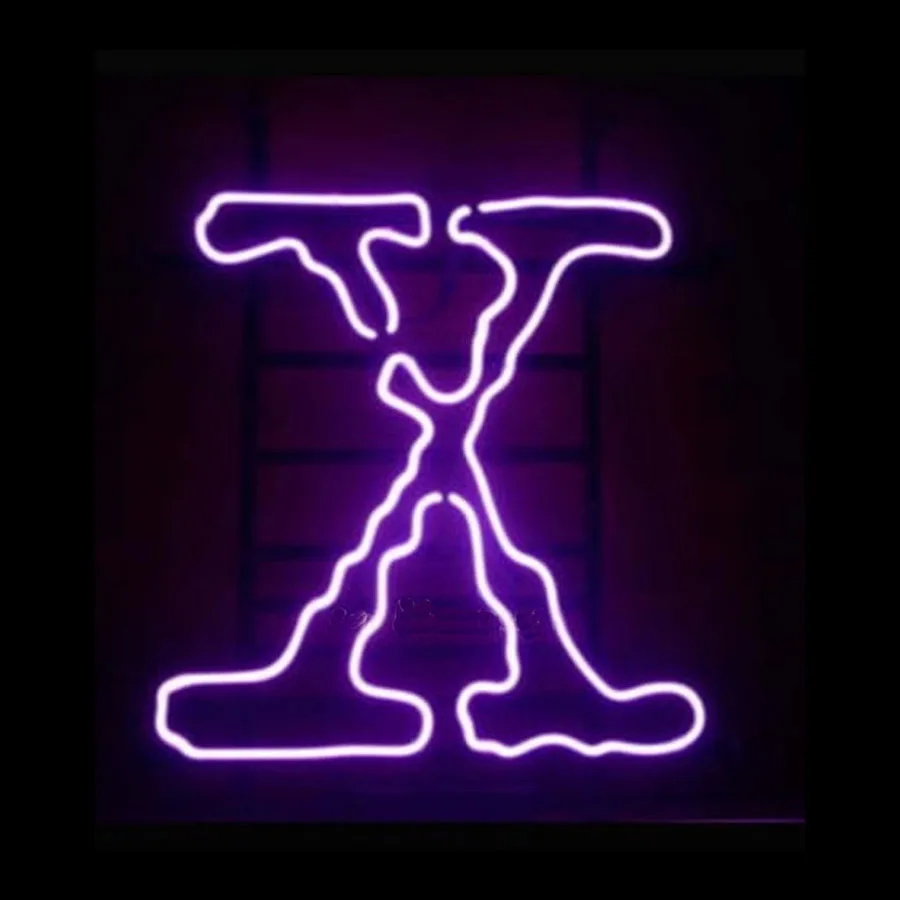 X Neon Bulbs Sign purple Handmade Garage Light Room Recreation Glass Tube Handcraft Art Affiche lamp neon bar signs for beer Bar