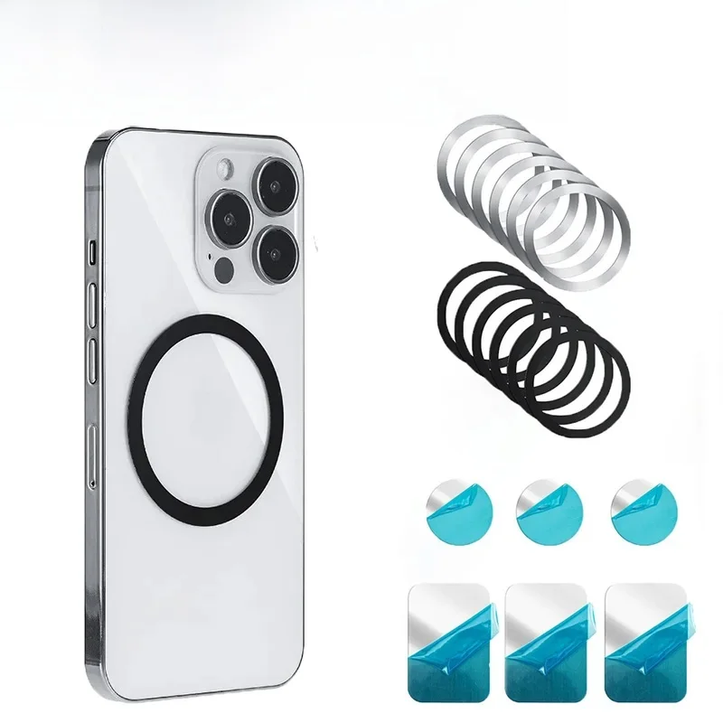 Uniwersalna metalowa płyta i metalowy pierścień Akcesoria do telefonów komórkowych Popsocket Odpowiednie do magnetycznych stojaków na telefony i uchwytów samochodowych na telefony — zdjęcie 2