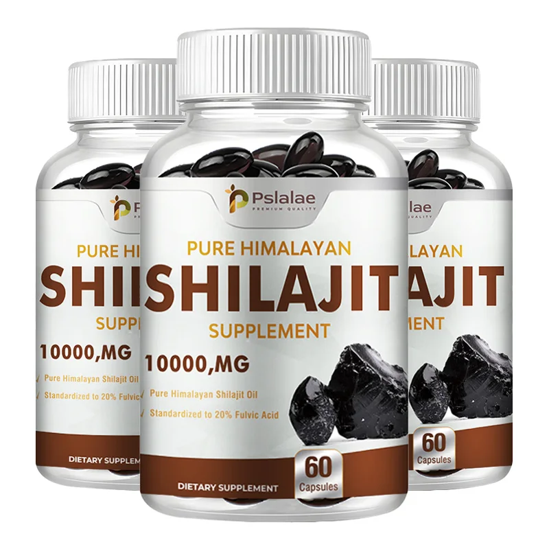 Shilajit - High in Trace Minerals & Fulvic Acid - Support Immunity, Muscle & Endurance, Energy - 60 Capsules