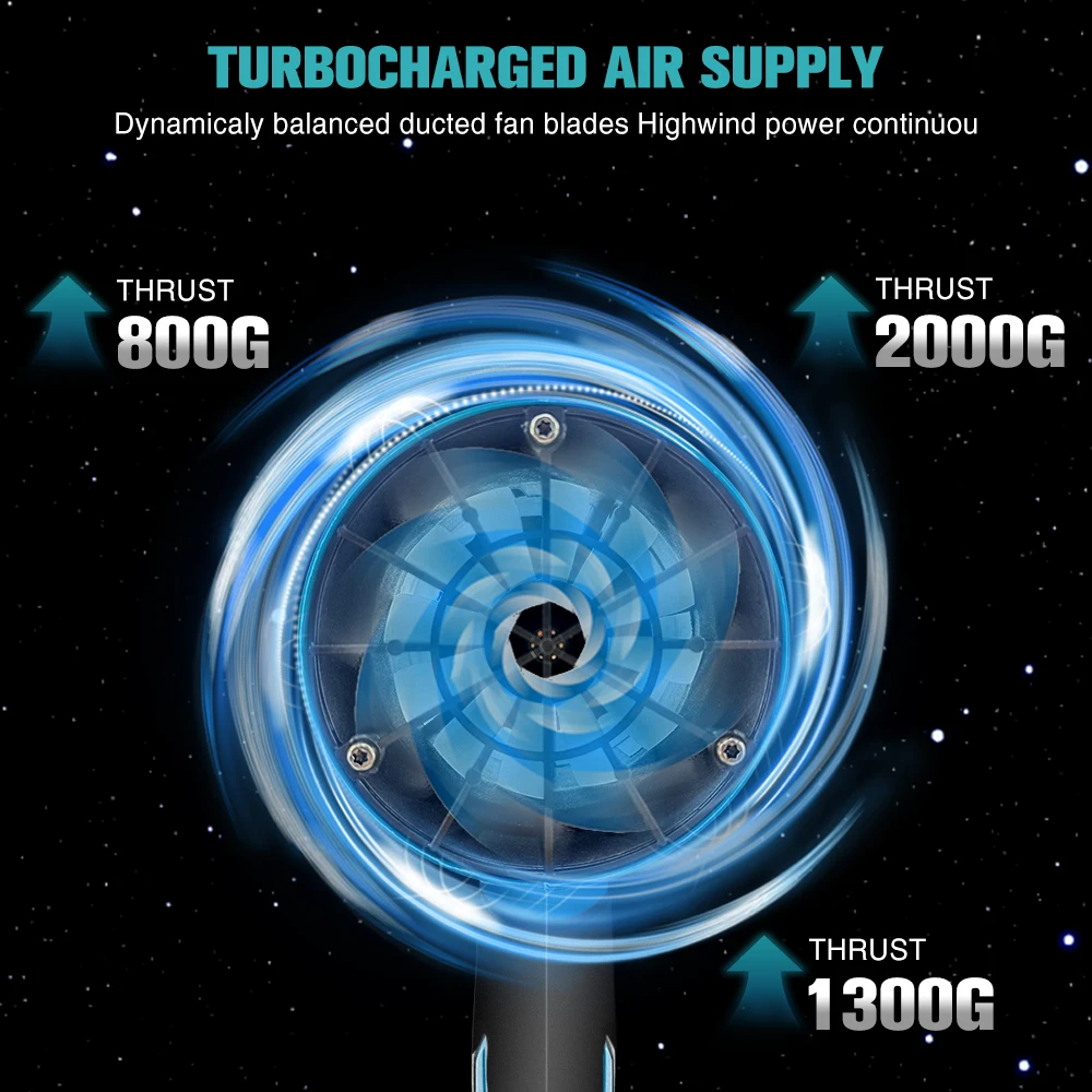 PXNBMB 300000 دورة في الدقيقة منفاخ توربو كهربائي بدون فرش مروحة نفاثة 400 متر/الثانية منفاخ أوراق الشجر المحمول تهب الغبار لدبابيس بطارية ماكيتا 18 فولت #3