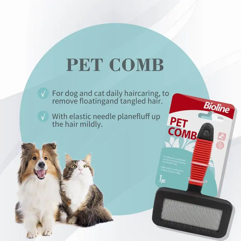 Bioline Pet Dog Brush Cat Comb Effective to Remove Floating Hair Comb Pet Dog Hair Cleaning Pet Supplies Pet Hair Remover