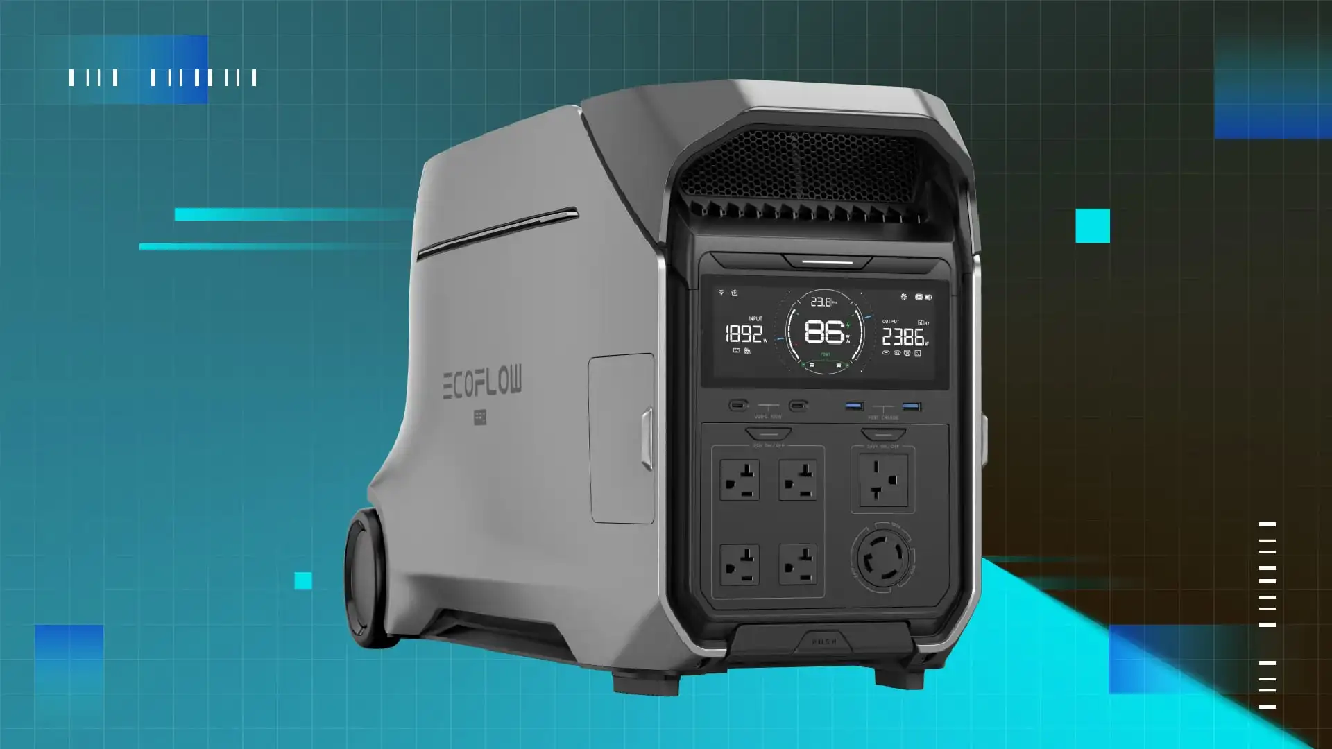 LEVELED UP DELTA PRO 3 Stackable Portable Power Station 4000W Hybrid Solar Generator LiFePO4 Battery Backup Home Outdoor Camping
