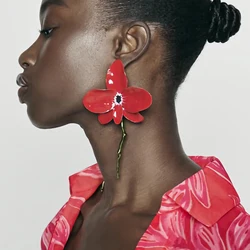 2024 New ZAA Bohemian Flower Earrings,Vintage Flower Tassel Earrings for Women,Camping Outing Wear