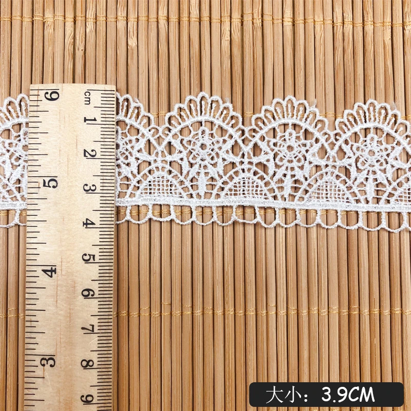 14 yards Venice Lace trim scallop border trim Wave pattern for Craft sewing Doll's dress Lolita Costume Accessories 3.9 cm width