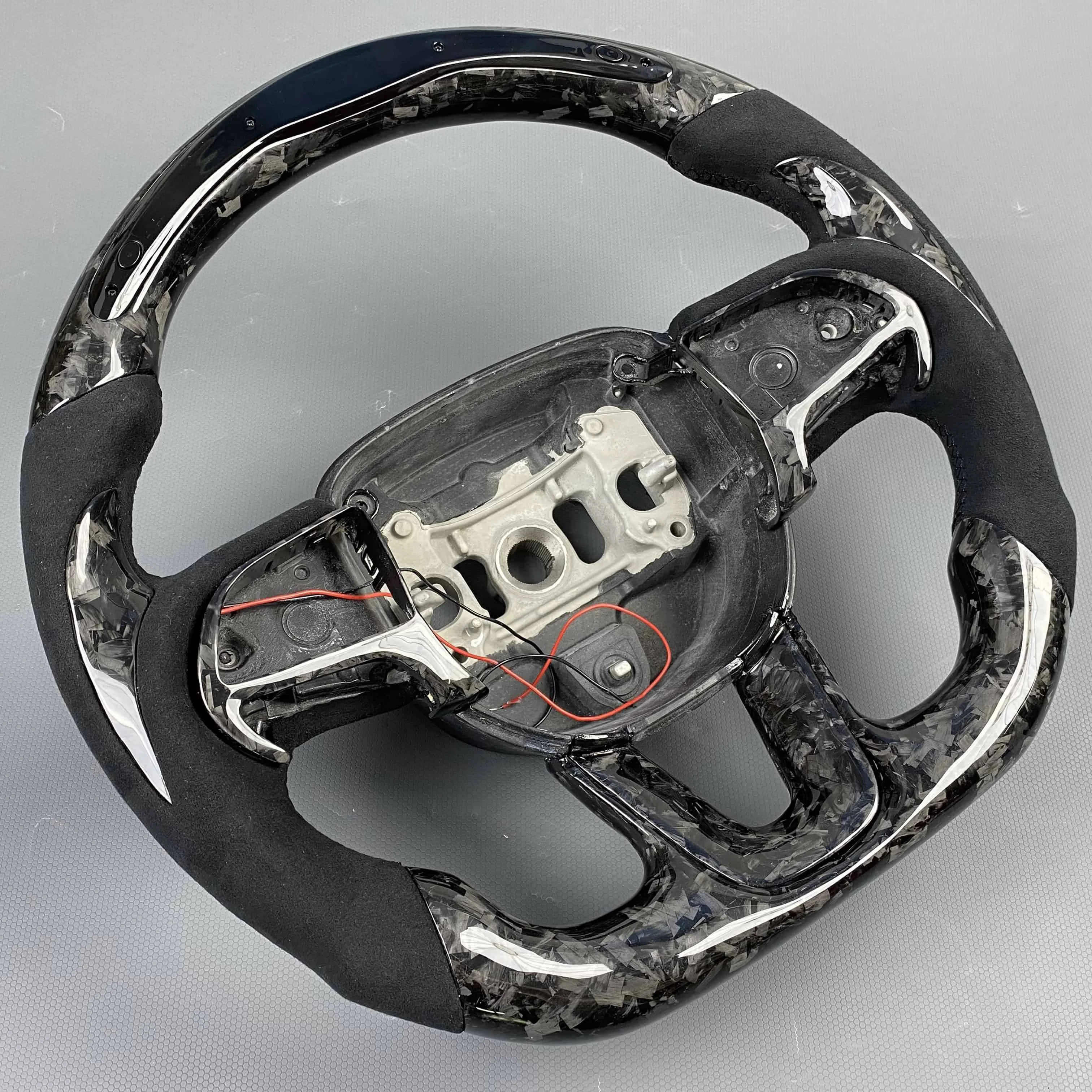 Customized carbon fiber steering wheel Fit for Dodge Challenger/Charger 2015-2020 forged carbon LED display screen