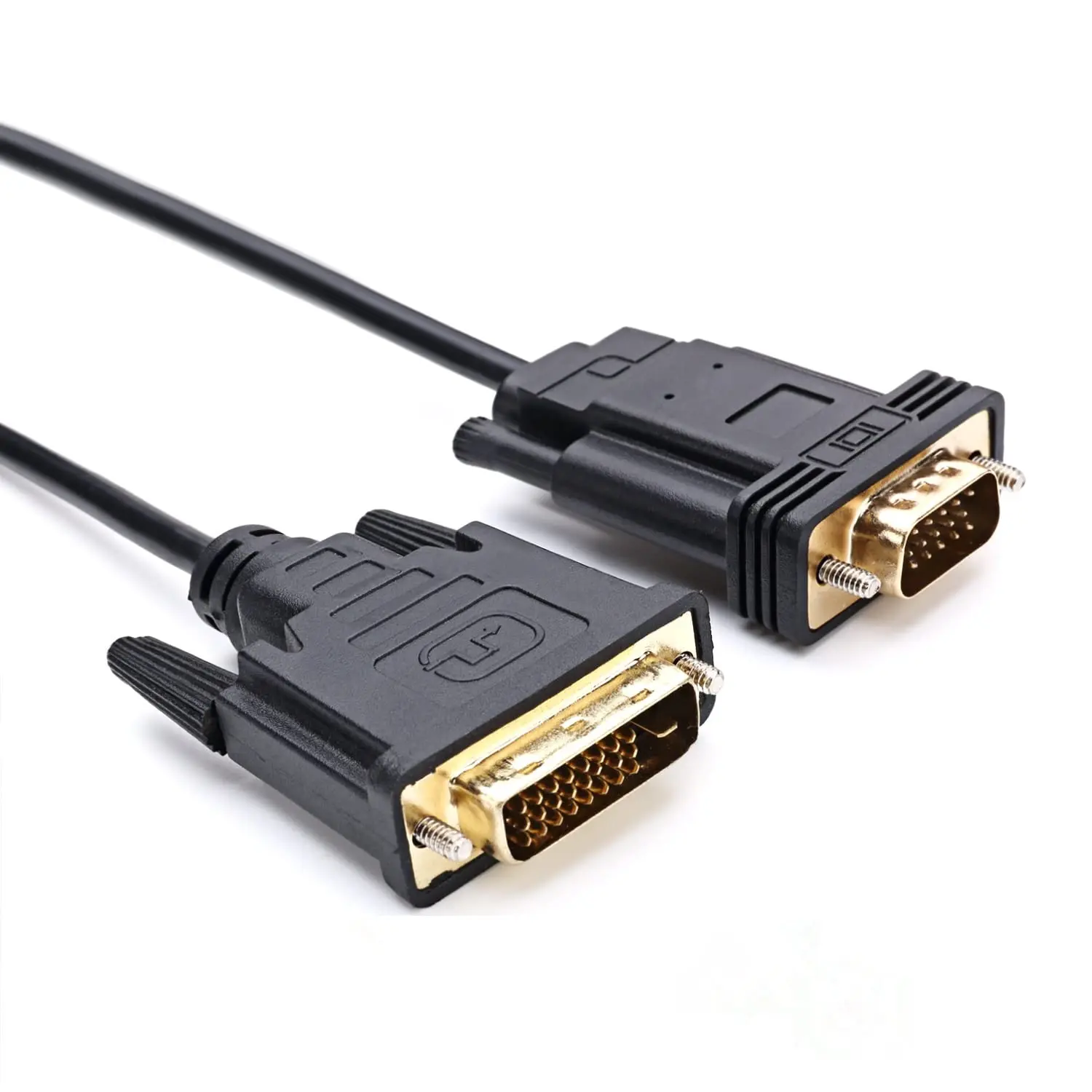 Active DVI to VGA 6FT DVI 24+1 DVI-D M to VGA Male with Chip Active Adapter Converter Cable for PC DVD Monitor HDTV