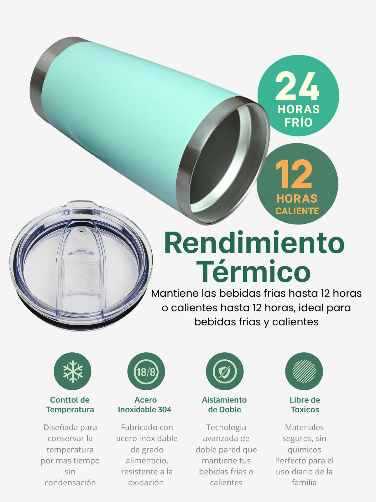 ترمس Pya-7 سعة 600 مل من الفولاذ المقاوم للصدأ متوفر بـ 8 ألوان حديثة، مع غطاء محكم ومضاد للانسكاب وجدار حراري مزدوج، يبقي مشروباتك ساخنة حتى 8 ساعات وباردة حتى 12 ساعة #5