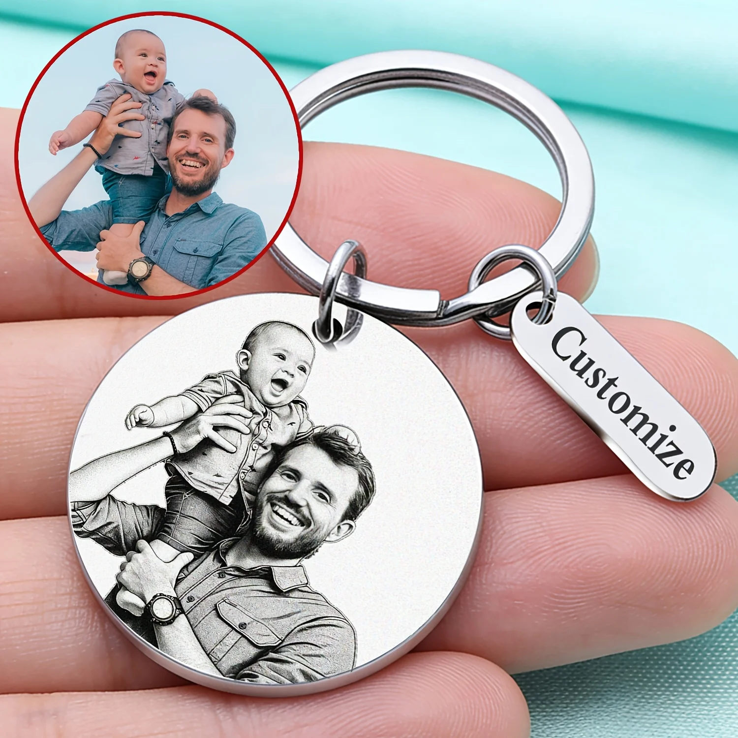 Customized photo keychain with - Vintage Fashion Sketches recension och pris