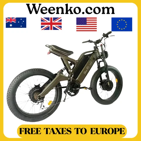듀얼 전기 듀얼 드라이브 1000W * 2 접이식 Ebike 산악 팻 타이어, 24 인치 풀 서스펜션 산악 자전거 전기 자전거