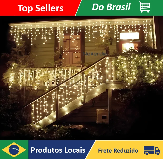 パーティーや装飾用のクリスマスカスケードネバーディストア固定110v220v5-m-200