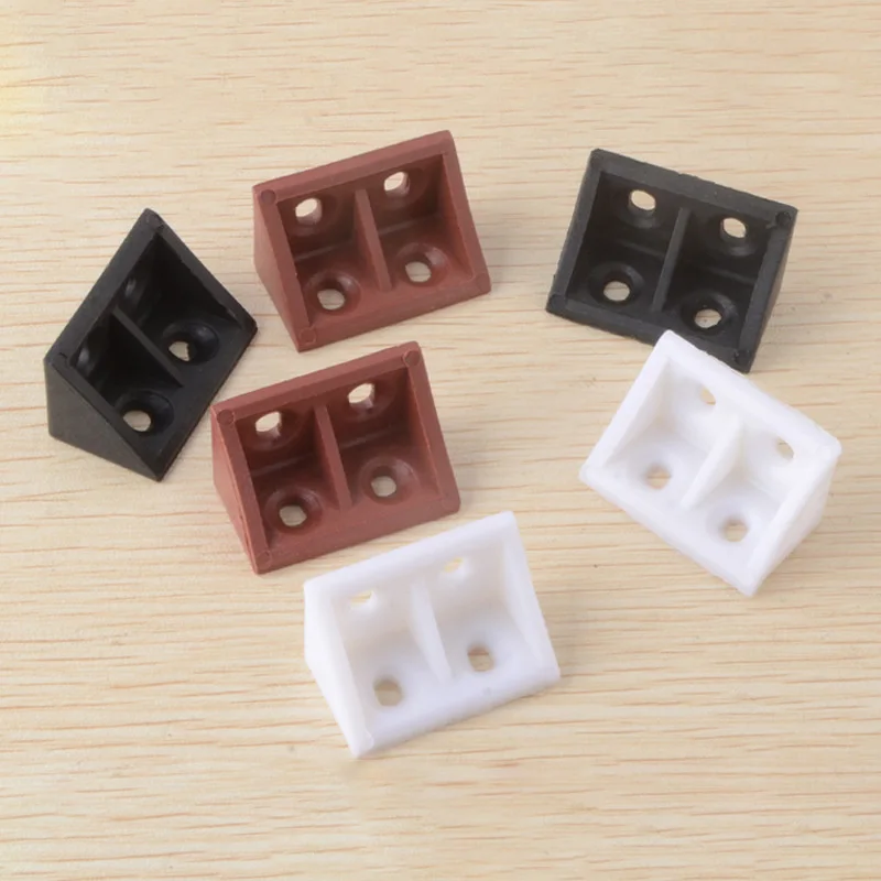 

10PCS Plastic Corner Braces Connecting Fittings For Furniture Cabinet Shelves Angle Bracket Corner Code