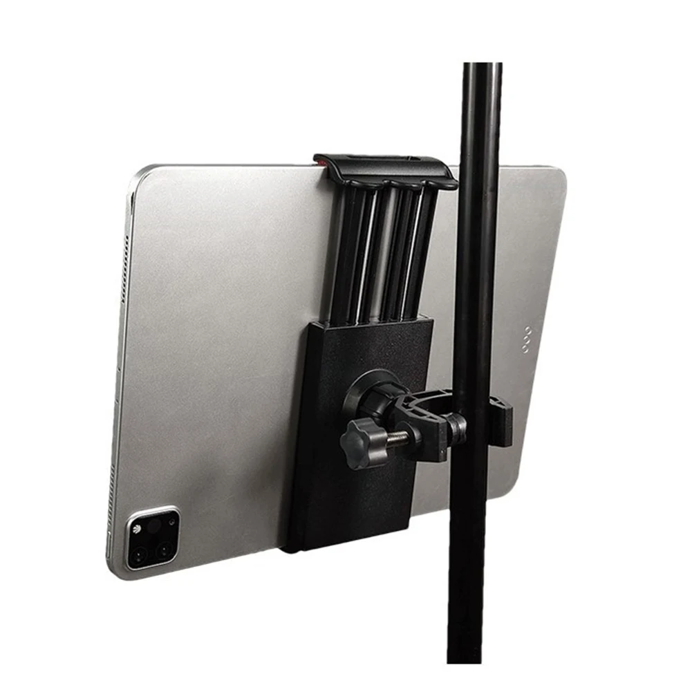 Universal Microphone Stand Phone and Tablet Holder, Adjustable 360° °   Rotating Stand for Instrument Performance and Live Streaming.