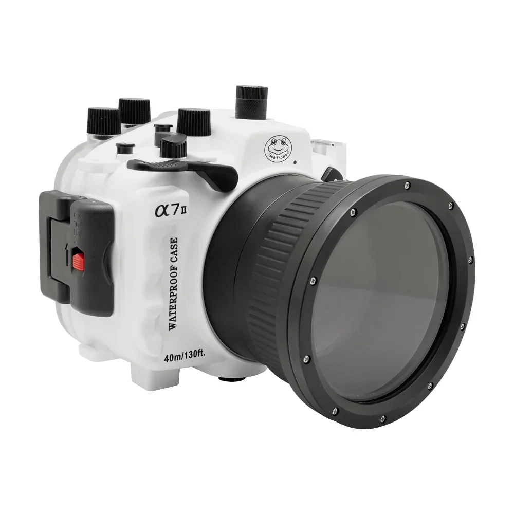 for Sony A7 II A7s A7r Mark II 28-70 ILCE-7 ii 28-70mm A7M2 Waterproof Underwater Diving Camera Housing Case + Alluminum Handle