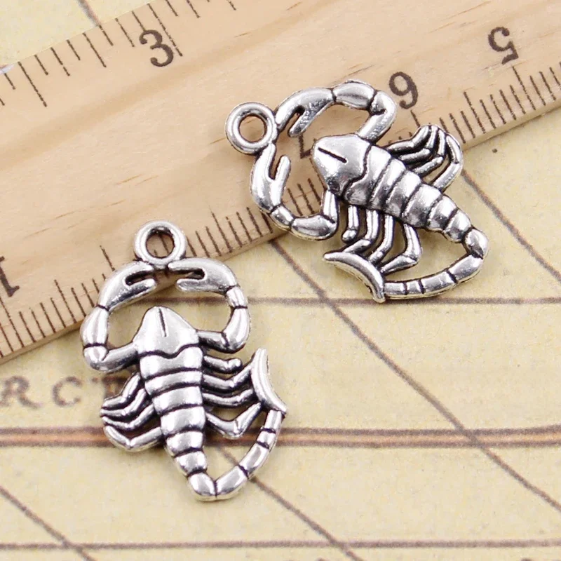 10 sztuk Charms skorpiony 26x15mm tybetański srebrny kolor wisiorki antyczna biżuteria Making DIY Handmade Craft wisiorek — zdjęcie 2