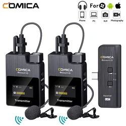 Comica BoomX-D UC2 2.4G Wireless Microphone for Type C Phones for Samsung Galaxy Xiaomi HUAWEI, Podcast YouTube Facebook live