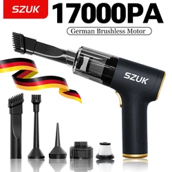 SZUK 17000PA Car Vacuum Clenaer Mini Cordlees Powerful Wirelens Handheid Cleinang Machine Car Cleaner Portoble Vaccum Cleanes