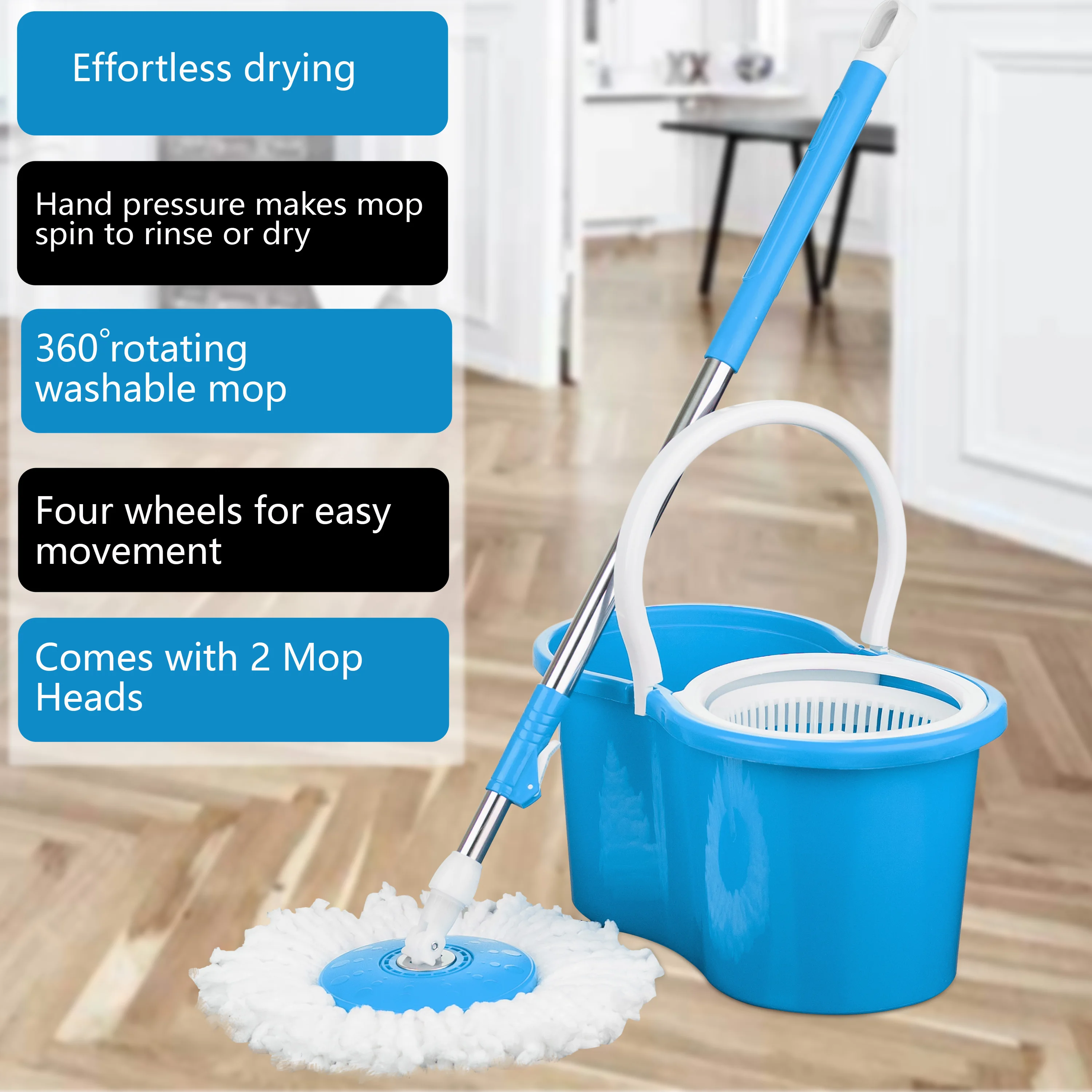 Picture 6: 360° Spin Rotating MOP & Bucket Set