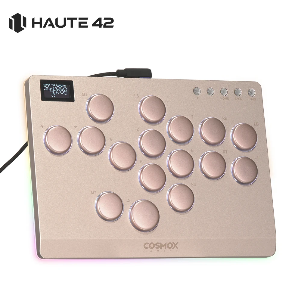 Haute42 Aluminum Alloy Hitbox Leverless Arcade Stick Fighting Game Hitbox Controller For PC/Ps4 /Ps5 Joystick Arcade Controller