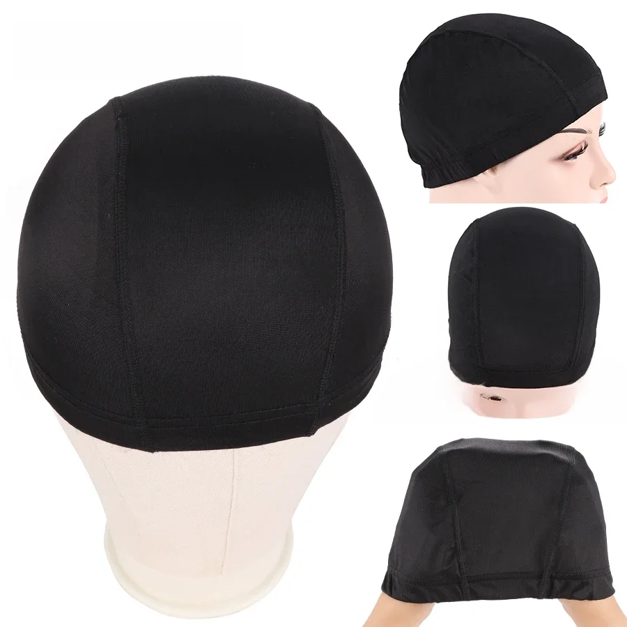 Plussign 12 sztuk / partia Hurtownia Spandex Dome Cap do tworzenia peruk Elastyczna siatka do włosów Tkactwo Cap Średni rozmiar Strech Snood Nylon — zdjęcie 2