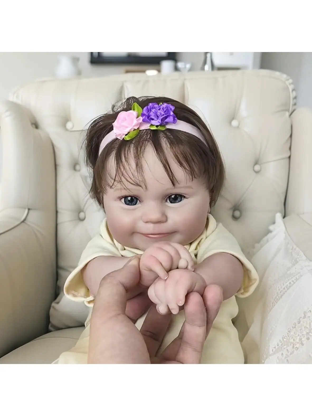 Lifelike Reborn Baby Dolls- 20Inch Cute Soft Vinyl Realistic Baby Doll,Poseable Real Life Baby Dolls(ONLY DOLL/NO ACCESSORES)