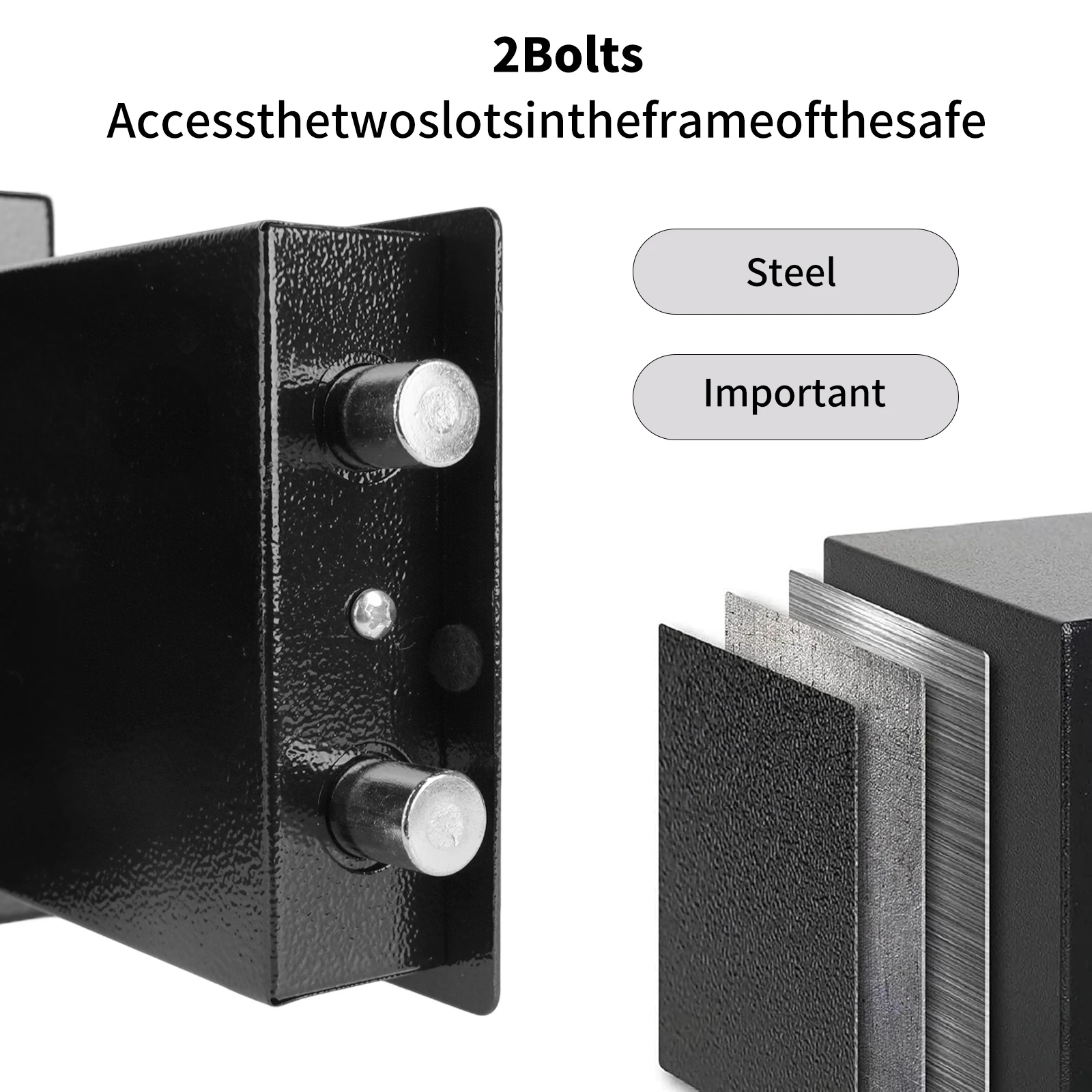 Haushalts-Safe mit Doppel-Schlüsselschloss Praktische Sicherheitsbox mit 3 Schlüsseln – Detail 7