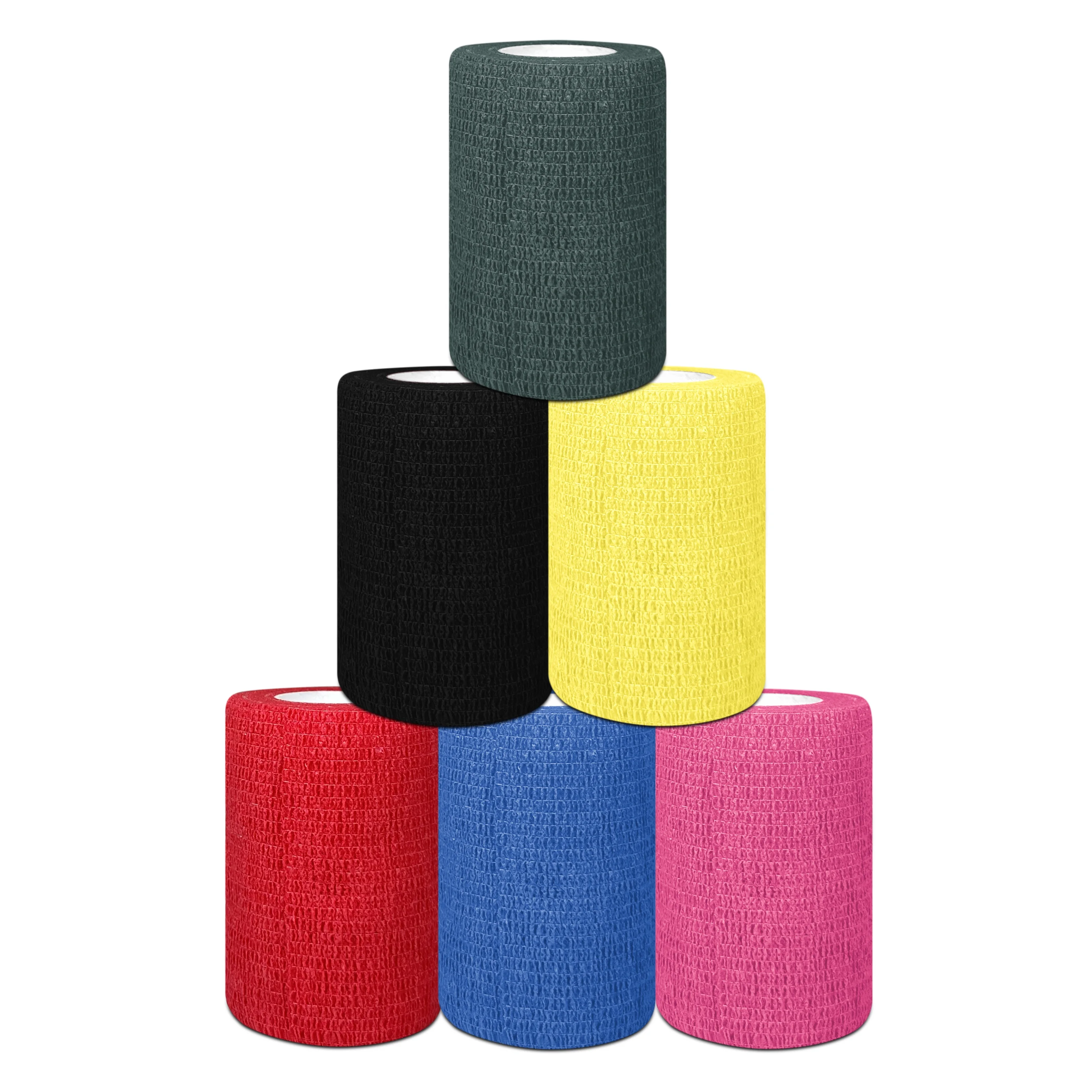 6 Rollos de Venda Cohesiva Autoadhesiva 7,5 cm x 4,5 m | Banda Venda Cinta Vendaje Adhesiva Deportiva Elástica Tape Crossfit Dedos