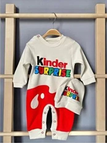 Kinder SURPRISE Baby Jumpsuit Baby Clothes Unısex Baby Jumpsuit And Beanie Free Shıppıng