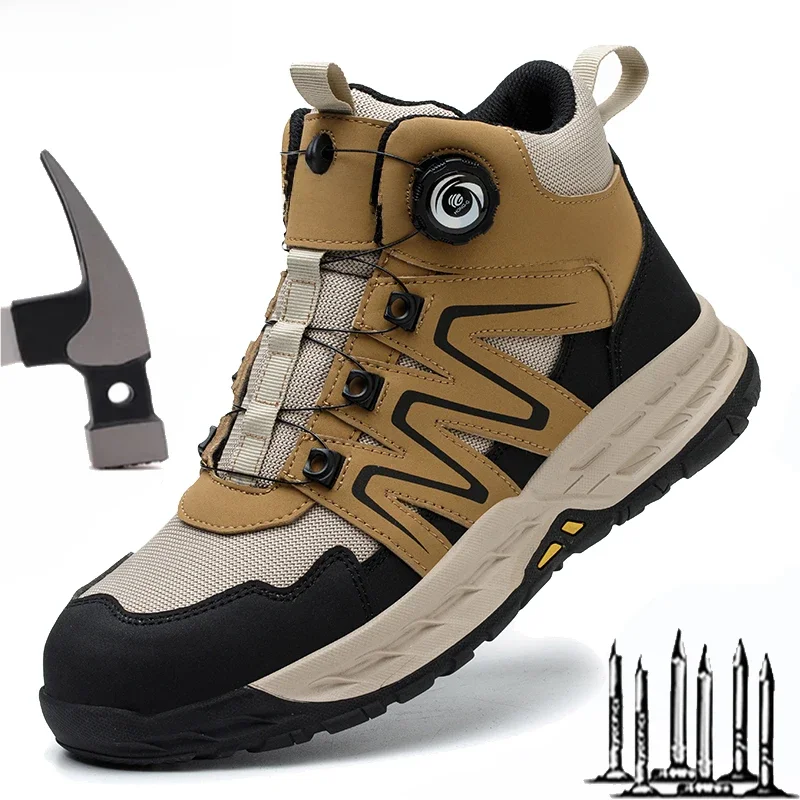 Nowe buty ochronne męskie niezniszczalne buty robocze trampki stalowe buty ochronne z palcami Anti-smash antyprzebiciowe buty taktyczne robocze — zdjęcie 2