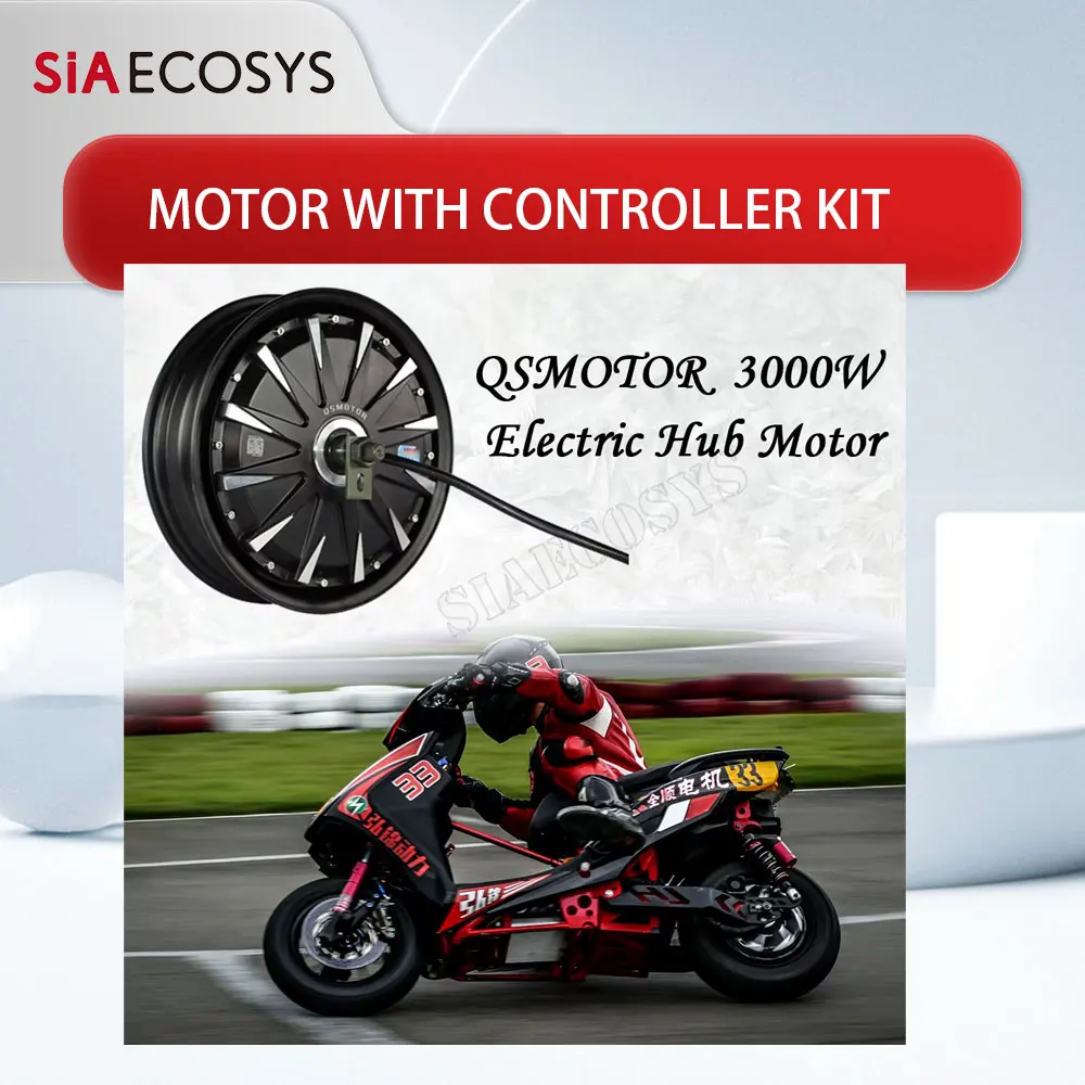 

QS MOTOR 12inch 3000W 72V 70kph Hub Motor with EM72100SP Controller and Kits for Electric Scooter
